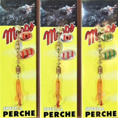 MEPPS Spinner PERCHE TANDEM 4 g Buntfarben Raubfisch Barschköder  - Bild 1 von 3