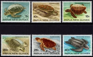 1984 PNG Papua New Guinea Marine Turtles Set Of 6 Mint Never Hinged, Clean - Picture 1 of 1