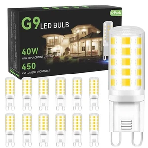 TJOY 12 Pack G9 LED Bulb 4W, 40 Watt Equivalent Halogen, 6000K Daylight Chand... - Picture 1 of 7