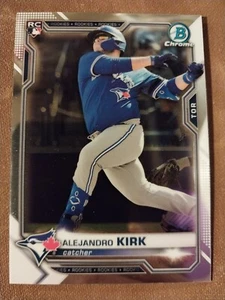 2021 ALEJANDRO KIRK BOWMAN CHROME BASEBALL ROOKIE CARD RC #49 TORONTO BLUE JAYS  - Picture 1 of 2