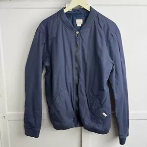 RVCA Jacket Mens Size Large Blue Full Zip Lightweight Bomber Work Jacket - Picture 1 of 4