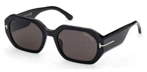 Tom Ford FT 0917 01A 55mm Shiny Black Smoke Grey Lens Men's Sunglasses New - Picture 1 of 4