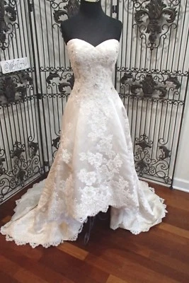 1236W CASABLANCA BRIDAL SZ 10 STYLE 2283 CLOVER $1609 IV CHAM WEDDING DRESS GOWN - Image 1 of 4