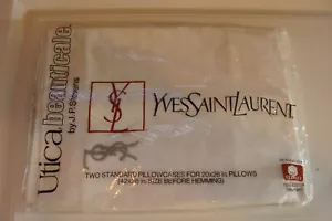 Yves Saint Laurent J P Stevens Utica Beauticale 2 fundas de almohada estándar blancas nuevas en paquete - Imagen 1 de 2