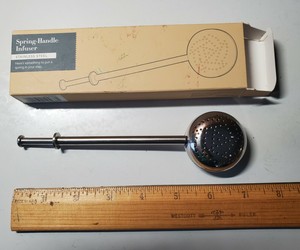 Whittard of Chelsea Spring Handle Infuser Beverage Tea Stainless Steel Boxed