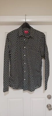 Supreme Mens Polka Dot Long Sleeve Button Up Shirt Size L - Image 1 of 4