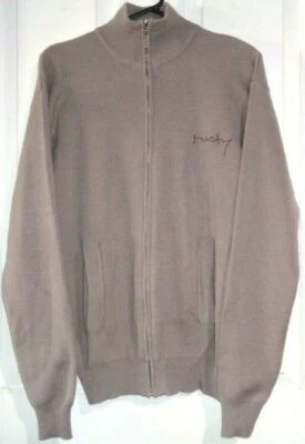 RUSTY MENS SIZE SMALL LIGHT BROWN WOOL BLEND ZIP UP JUMPER JACKET - image 1 of 4