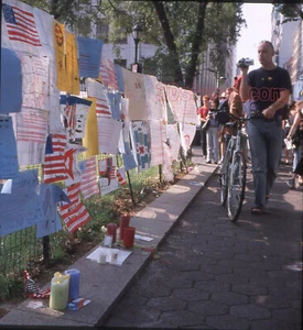 post 9/11 Filmando a los perdidos Downtown New York Original Diapositiva estéreo - Imagen 1 de 1