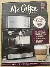 Mr. Coffee Espresso Maker Cappuccino Machine Programmable 19-Bar Pump Silver New