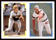 1986 O-Pee-Chee Stickers Britt Burns/Bill Almon Chicago White Sox #292-131