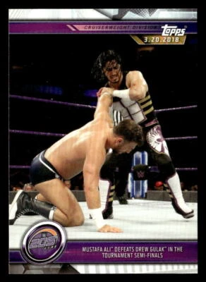 Mustafa Ali Defeats Drew Gulak 2019 Topps WWE Wrestling  Card #51 - Image 1 of 2