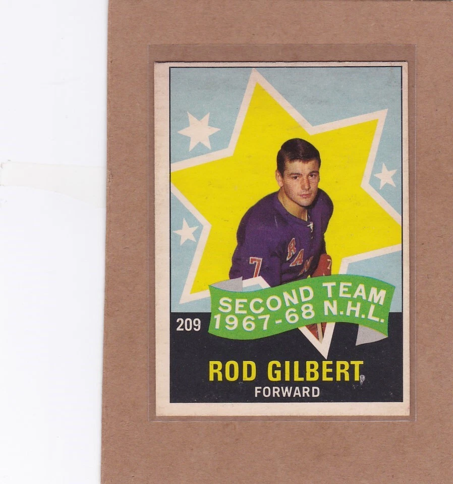 1968-69 O PEE CHEE HOCKEY ROD GILBERT #209 RANGERS EX/EX+ *A26231 - Image 1 of 1