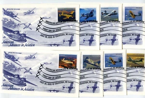 3916-25 Advances in Aviation, Oshkosh, WI, 10er Set Artcraft FDCs - Bild 1 von 2