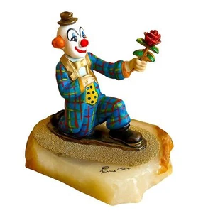 Ronald A. Lee Clown Figur - "Creative Concept" Clown mit Rose - signiert - Bild 1 von 7