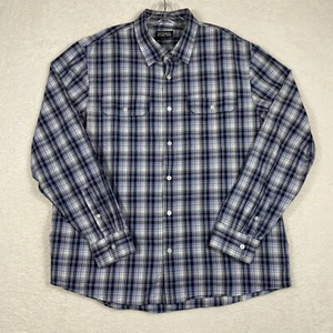 Michael Kors Herren Hemd Knopfleiste Langarm blau kariert Taschen XLarge - Bild 1 von 3