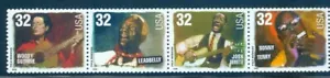 US Scott 3212-3215 Folk Musicians, strip/4, 32c, Mint NH - Picture 1 of 1