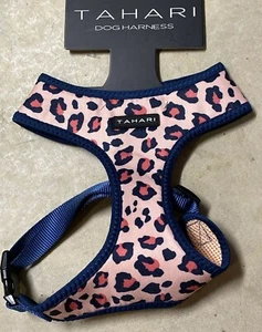 TAHARI Pink Leopard Print Chest Plate HARNESS Puppy/Dog MEDIUM NWT - Picture 1 of 2