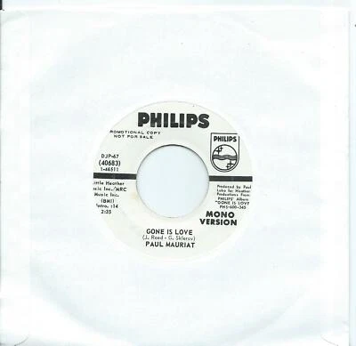 Paul Mauriat:Gone is love Mono and stereo:Philips DJ:1960 - Image 1 of 2