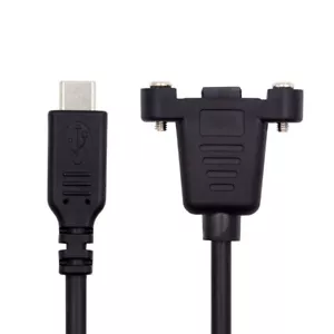 Mini Type 5Pin Female USB2.0 to Type-C USB-C Male Power Data Extension Cable - Picture 1 of 10