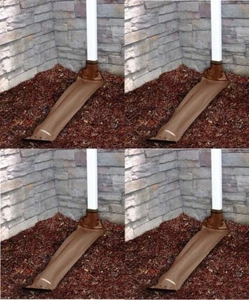 (4) ea Thermwell DE46BR 46" Brown Roll Out Roll Up Automatic Downspout Extenders - Picture 1 of 7