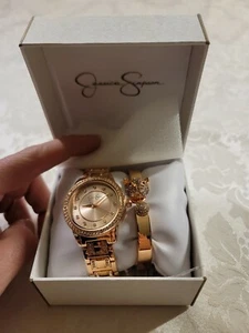 Jessica Simpson Rose Gold Watch And Animal Bracelet Bling JSB8002RG - Picture 1 of 10