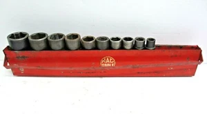 MAC Tools / Snap On 10pc 1/2" Drive SAE Impact Deep Socket Set 7/16" - 1-1/4" - Foto 1 di 6