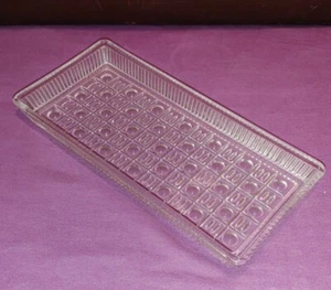 tiefe DDR Glasschale  Glastablett - 30  x 14 x 3 cm - RETRO VINTAGE OSTALGIE - Bild 1 von 4