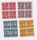 Us Stamps Philadelphia Precancel Blocks Of 4 4 Different 1922 Regular Issue