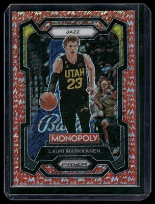 Lauri Markkanen 2023-24 Panini Prizm Monopoly #85 Red Money Shimmer SP #d/100 - Image 1 of 2