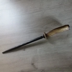 Vintage Sharpening Steel Stag Antler Butchers Tool Taylor Eye Witness - Picture 1 of 8