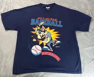 VINTAGE 1994 Signal Sports Shirt XL Adult Navy Taz Baseball America Cartoon - Bild 1 von 6
