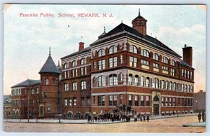 1909 FRANKLIN ESCUELA PÚBLICA NEWARK NUEVA CAMISETA TEMME CO NARANJA NJ POSTAL - Imagen 1 de 2