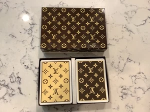 LOUIS VUITTON Vintage Spielkarten 2 Decks mit Box Monogramm - Bild 1 von 10