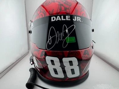 Casco NASCAR marca Art Dale Earnhardt Jr Axalta primera final tamaño completo autógrafo Foto 1 de 4