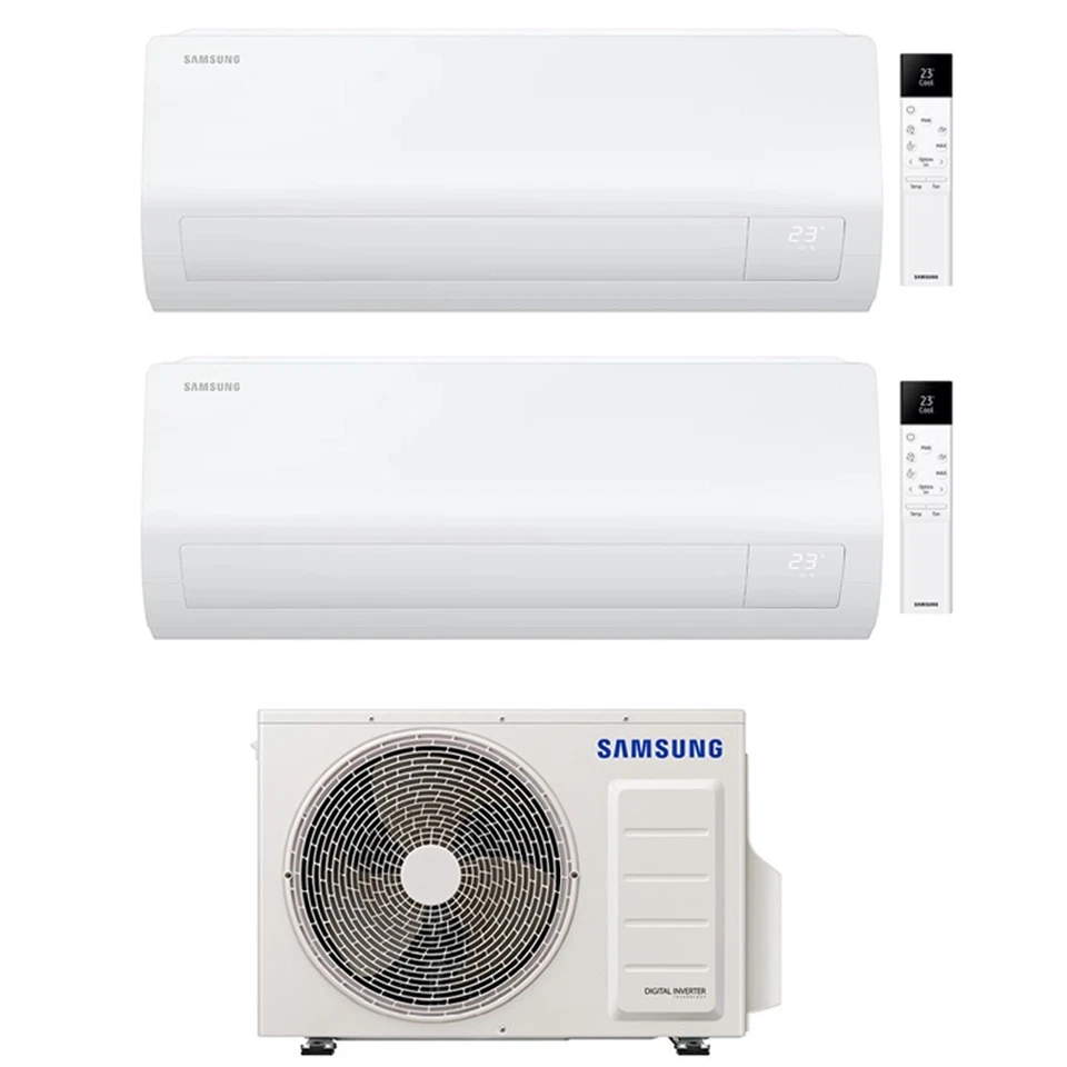 CONDIZIONATORE SAMSUNG DUAL SPLIT CEBU S2 12000+18000 BTU WIFI INVERTER AJ050TXJ - Immagine 1 di 1