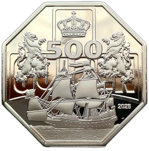OTTAWA HOSPITAL - CANADA 500 GUILDERS 2025 SAILING SHIP MOTHER CHILD 43mm PROOF - Picture 1 of 2