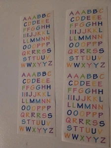 Mrs Grossman ALPHABITSY MULTI COLOR Stickers 2 Strips - Picture 1 of 5