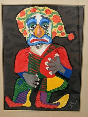 Raro e Certificado 1984 'Pagliacci', Litografia Assinada, '44/250' Estado Perfeito  - Imagem 1 de 4