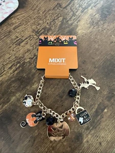 NEW MIXIT Gold Tone Fall Halloween Charm Bracelet - Picture 1 of 1