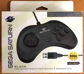 NEW sealed SEGA SATURN Retro-Bit USB CONTROLLER Steam PC MAC Switch GENESIS MINI