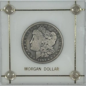 1893-O Morgan Silver $1 Dollar Coin-Capital Plastic Holder  - Picture 1 of 4