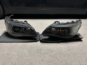 OEM HELLA BMW E60 Scheinwerfer Kurvenlicht pre-LCI schwarz custom LED Angel Eyes - Bild 1 von 15