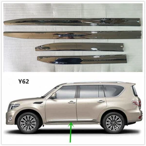 Car Chrome ABS Door Side Molding Cover Trim For Nissan Patrol 2010-2018 Y62 2011 - Picture 1 of 3