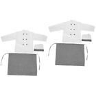 2 Sets Children's Kids Costume Hat and Apron Clothing