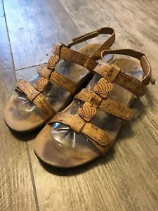 Damas Vionic Ámbar Ajustable Sandalia Zapato Bronceado Cuero de Corcho EE. UU. 9 EU 40 - Imagen 1 de 12