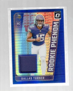 Dallas Turner 2024 Donruss Optic Blue Hyper Rookie Phenom Threads card #RPB-DTR - Picture 1 of 1