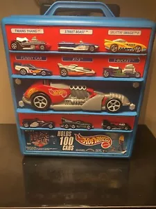 Vintage Mattel Hot Wheels Storage Case WHEELED HANDLED Holds 100 Cars #20375 - Picture 1 of 2