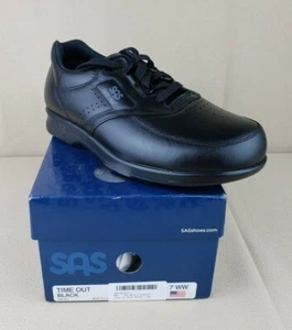 Herren SAS "Time Out" Komfortschuhe - schwarz - Diabetiker, Support Walking 7 WW - Bild 1 von 10