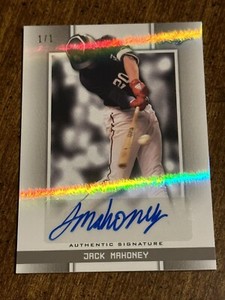 JACK MAHONEY 2019 Leaf Perfect Game AUTOGRAPH Silver SHIMMER #1/1 ROCKIES