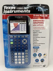 Texas Instruments TI-84 Plus CE Python Graphing Calculator - Bionic Blue NEW - Picture 1 of 2